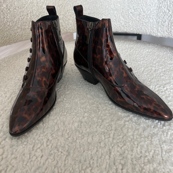 NEVER WORN- Saint Laurent Multi Color Belle 45mm Ankle Boots - Picture 3 of 8
